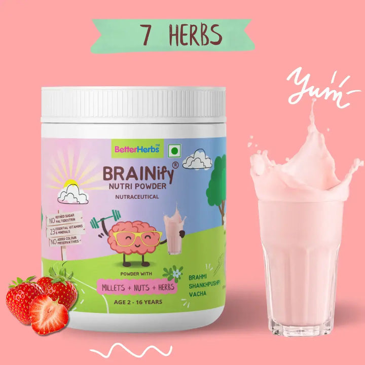 Better Herbs - BRAINify Nutrition Powder Strawberry 700gm