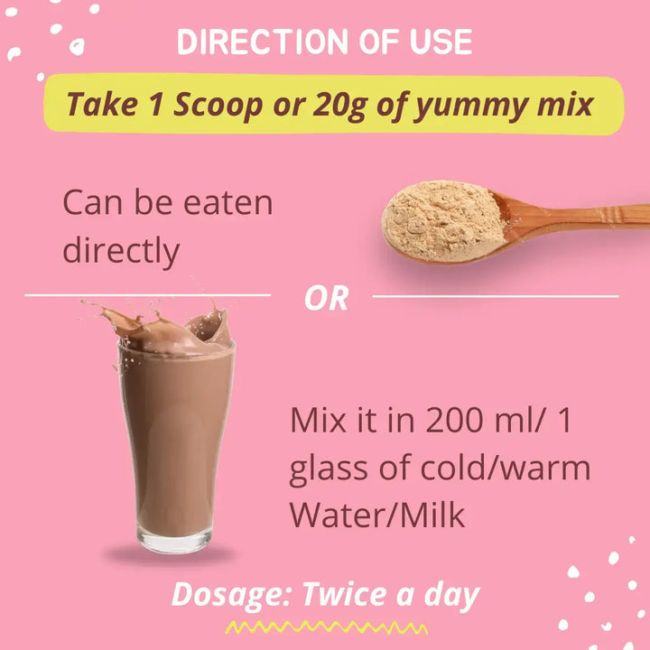 Better Herbs - BRAINify Nutrition Powder Strawberry 700gm - Direction Of Use