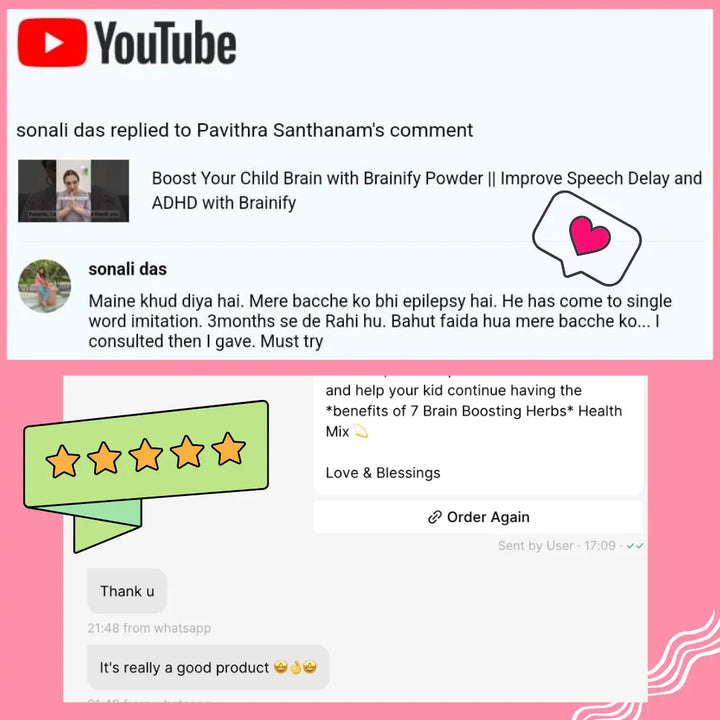 Better Herbs - BRAINify Nutrition Powder Vanilla 700gm - Parents Feedback on YouTube