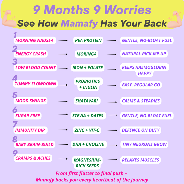 Mamafy Pregnancy Protein – 10g Plant Protein | DHA+Choline | Shatavari-Moringa | Mood + Birth Weight + Immunity + Brain Development Support | Prenatal Nutrition Powder