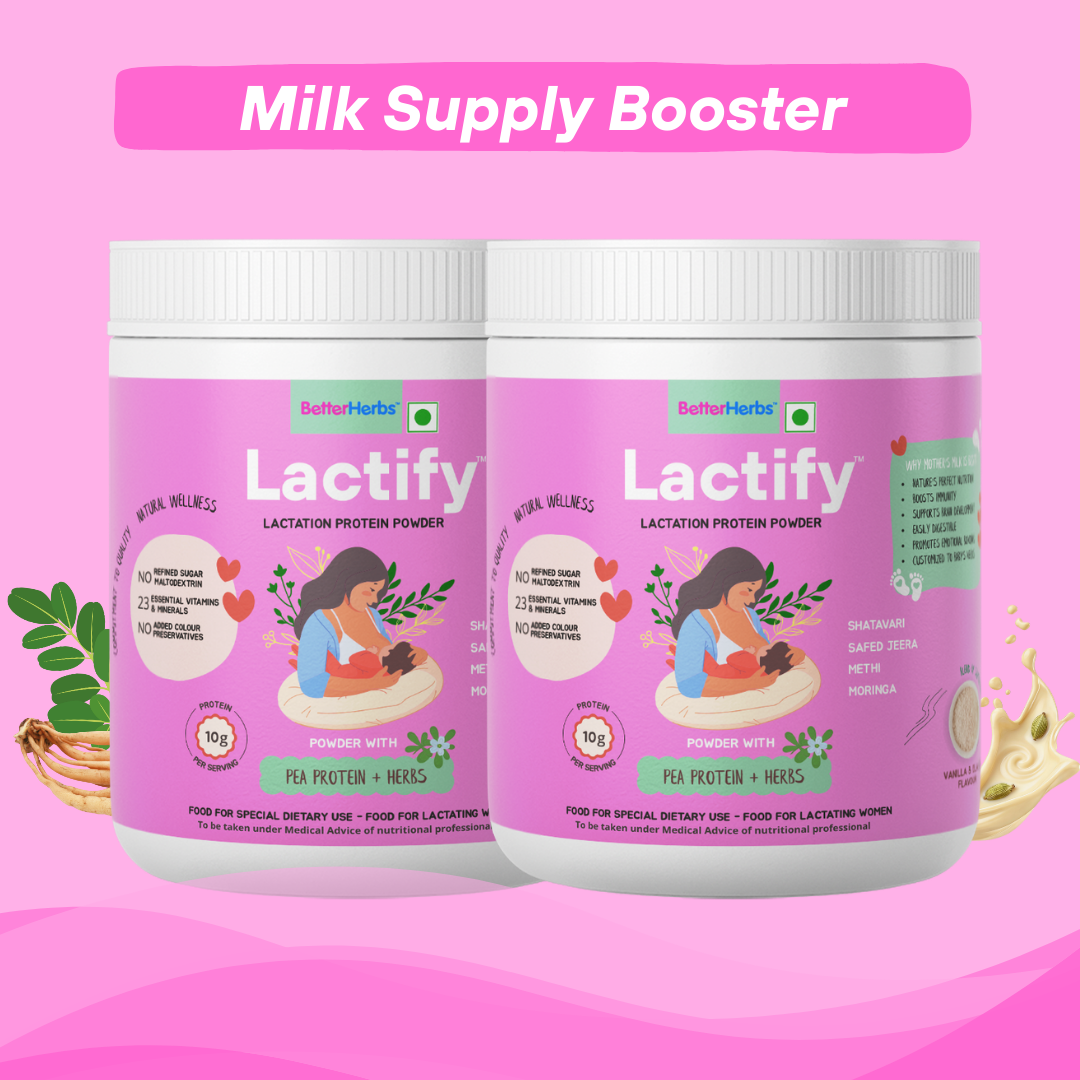 Lactify Lactation Protein Powder for New Moms | Better Milk Production + Weight Management + Postpartum Recovery | No Refined Sugar - 325g