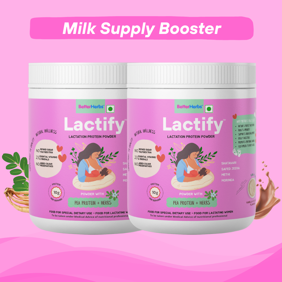 Lactify Lactation Protein Powder for New Moms | Better Milk Production + Weight Management + Postpartum Recovery | No Refined Sugar - 325g