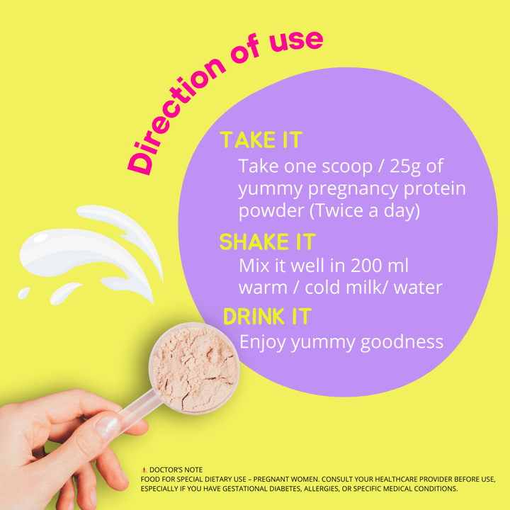 Mamafy Pregnancy Protein – 10g Plant Protein | DHA+Choline | Shatavari-Moringa | Mood + Birth Weight + Immunity + Brain Development Support | Prenatal Nutrition Powder