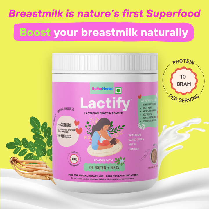 Lactify Lactation Protein Powder for New Moms | Better Milk Production + Weight Management + Postpartum Recovery | No Refined Sugar