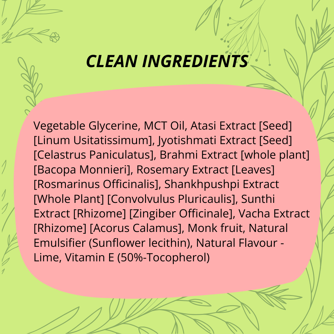 Brainify Drops – Clinically Tested Ayurvedic Formula for Kids’ Brain Health (2-16 Yrs) | No Added Sugar & Preservatives - 30ml