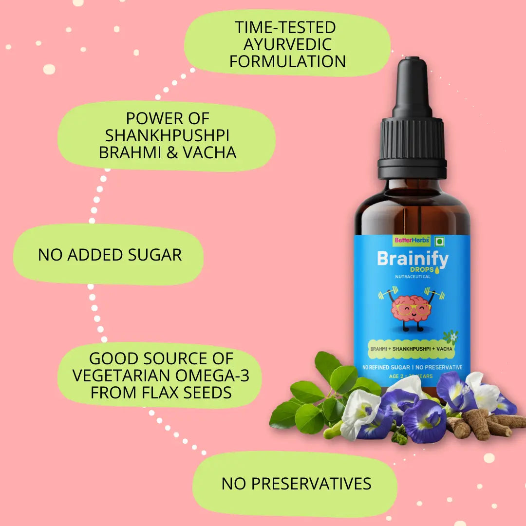 Brainify Drops - Time-Tested Ayurvedic Formulation | No Added Sugar
