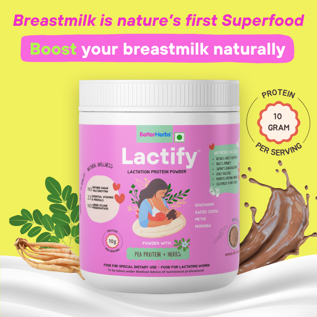 Lactify Lactation Protein Powder for New Moms | Better Milk Production + Weight Management + Postpartum Recovery | No Refined Sugar