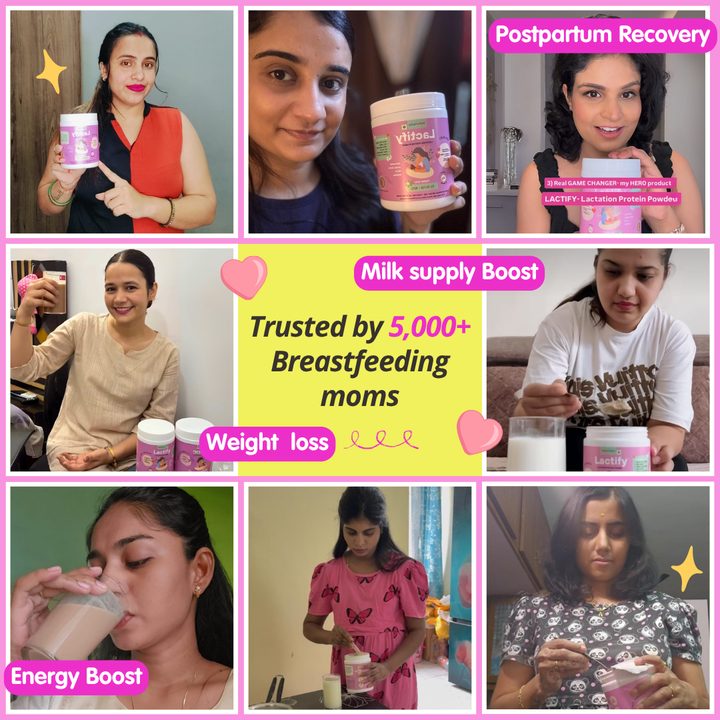 Lactify Lactation Protein Powder for New Moms | Better Milk Production + Weight Management + Postpartum Recovery | No Refined Sugar - 325g