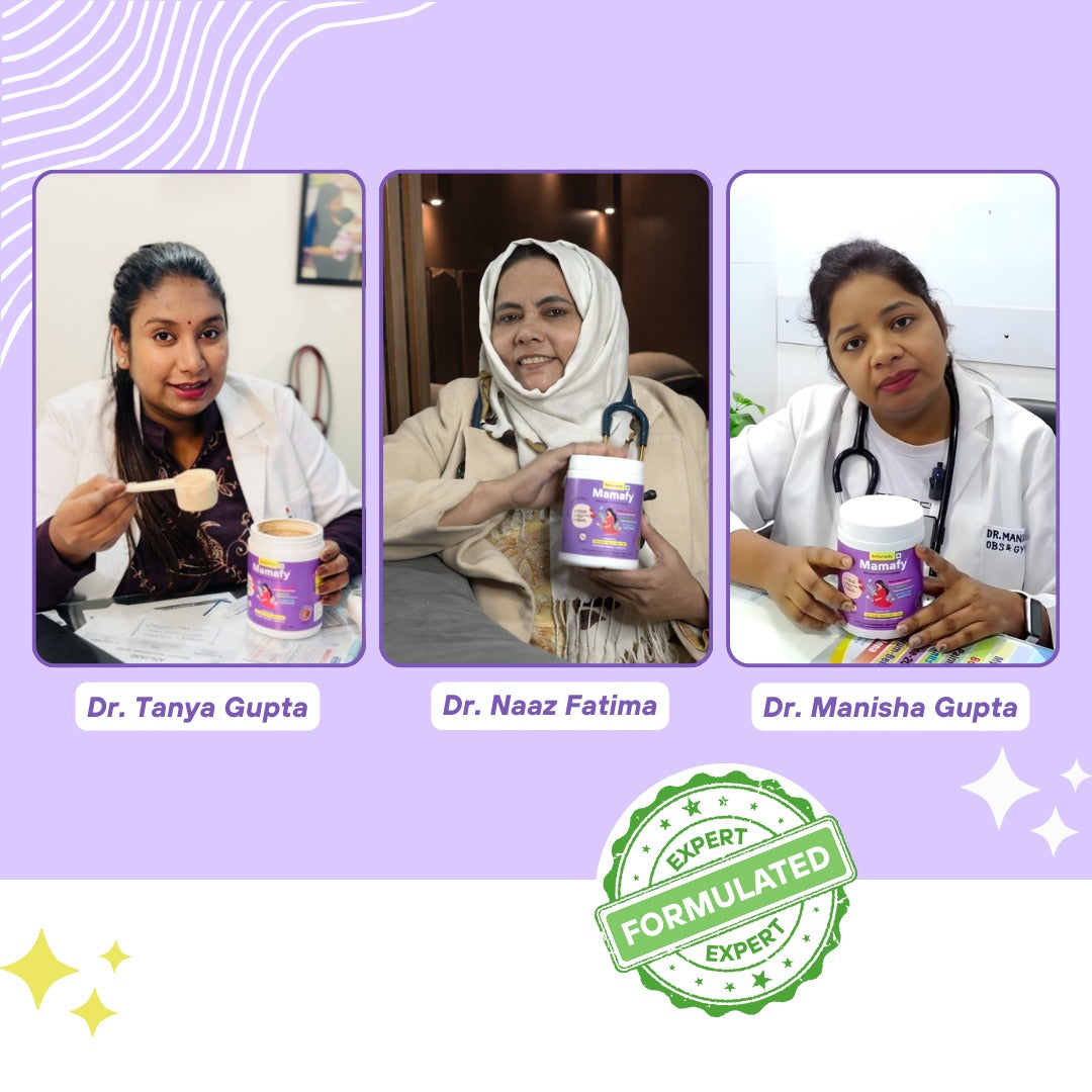 Mamafy Pregnancy Nutrition Protein Powder – 10g Plant Protein | DHA+Choline | Shatavari-Moringa | Birth Weight + Immunity + Brain Development Support - 325g