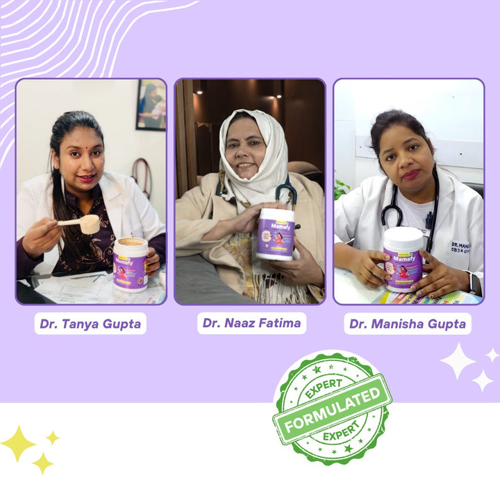 Mamafy Pregnancy Nutrition Protein Powder – 10g Plant Protein | DHA+Choline | Shatavari-Moringa | Birth Weight + Immunity + Brain Development Support - 325g