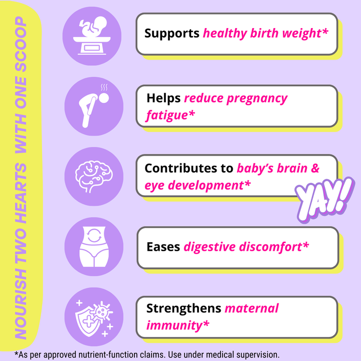 Mamafy Pregnancy Nutrition Protein Powder – 10g Plant Protein | DHA+Choline | Shatavari-Moringa | Birth Weight + Immunity + Brain Development Support - 325g