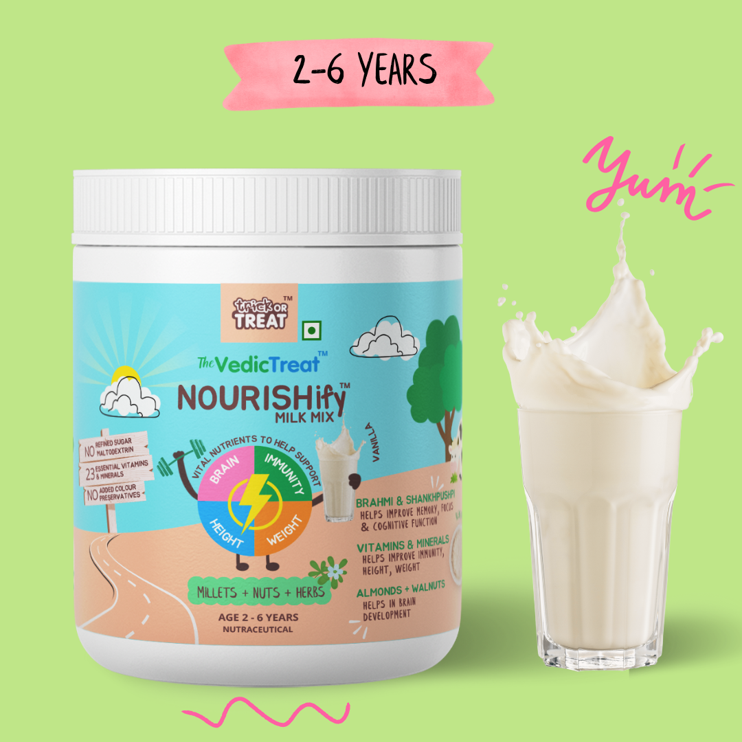 NOURISHify Nutrition Powder for Children Age 2-16 Years |  Millets + Nuts + Ayurvedic Herbs | No Refined Sugar