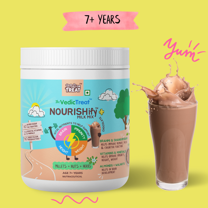 NOURISHify Nutrition Powder for Children Age 2-16 Years |  Millets + Nuts + Ayurvedic Herbs | No Refined Sugar