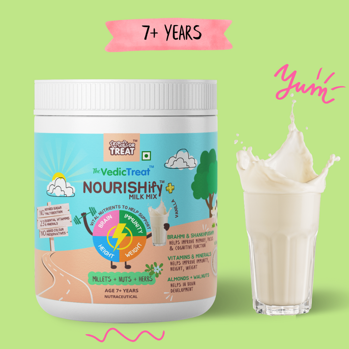 NOURISHify Nutrition Powder for Children Age 2-16 Years |  Millets + Nuts + Ayurvedic Herbs | No Refined Sugar