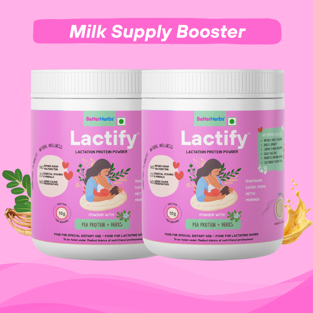 Lactify Lactation Protein Powder for New Moms | Better Milk Production + Weight Management + Postpartum Recovery | No Refined Sugar - 325g