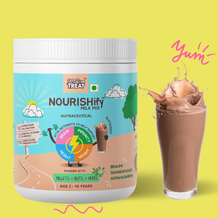NOURISHify Nutrition Powder for Children Age 2-16 Years |  Millets + Nuts + Ayurvedic Herbs | No Refined Sugar